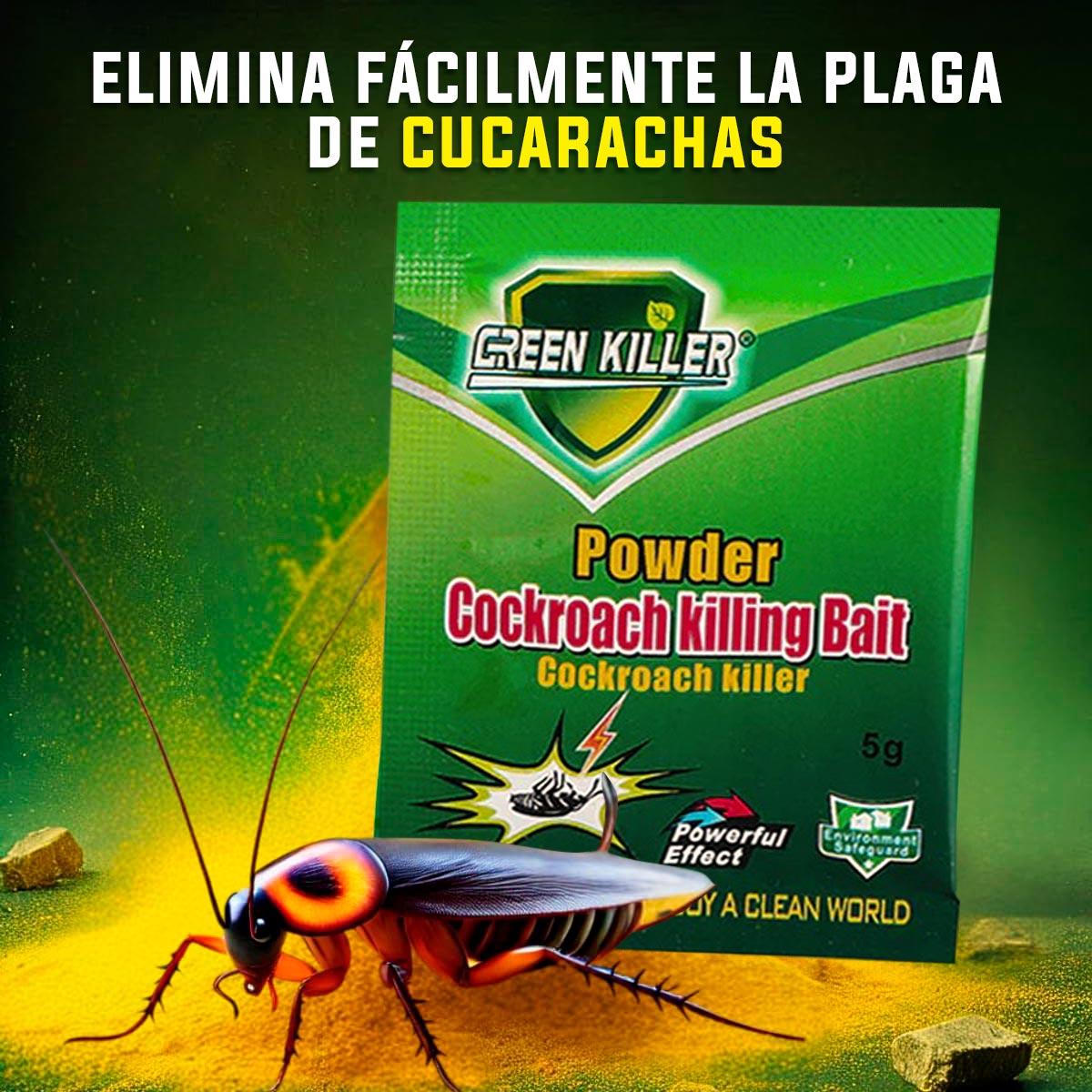 Miniatura 4 de Cebo en Polvo Mata Cucarachas GK01